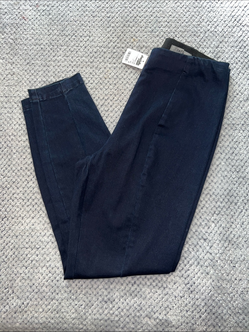 Charlotte Russe Dark Navy Straight Leg Trousers